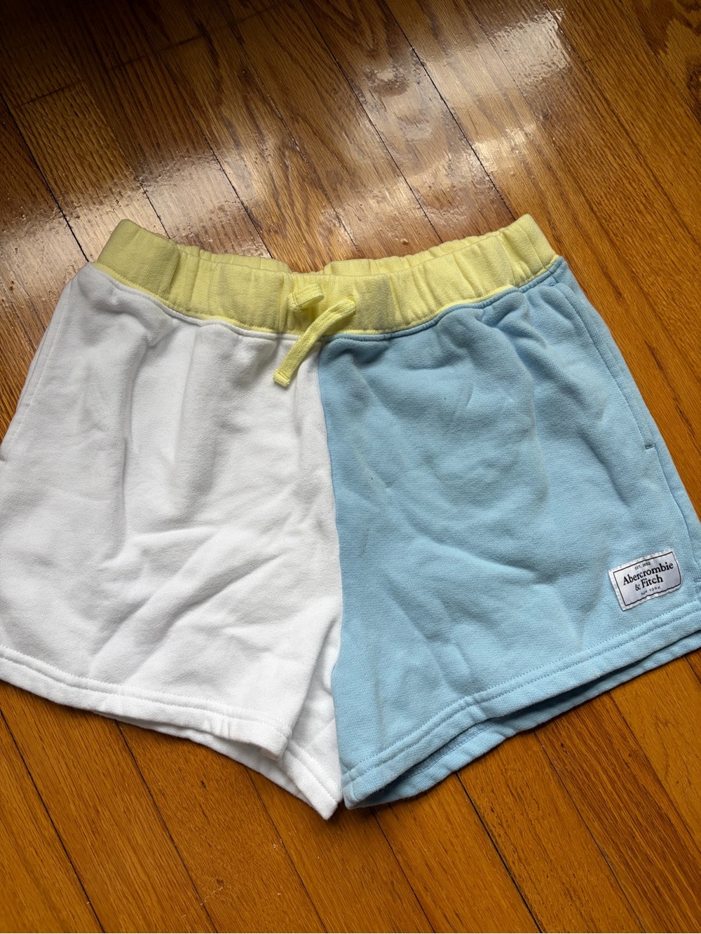 Abercrombie & Fitch Colorblock White, Blue & Yellow Kids Shorts